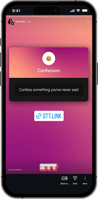 Confession phone screen